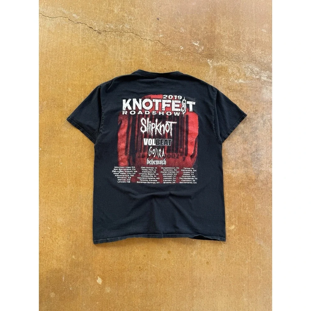 2019 Slipknot Knotfest Roadshow Volbeat Promo Heavy Metal Band T-Shirt L Black